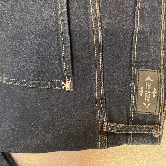 Womens Nanette Lepore Size 24 Belle High Rise Bootcut Jeans Dark Blue Denim - Picture 4 of 4